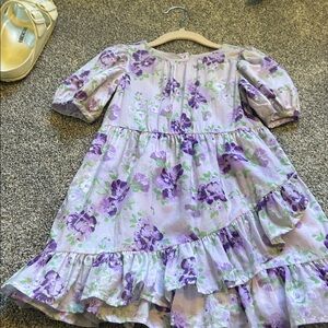 Janie and Jack Purple Floral Dress GUC